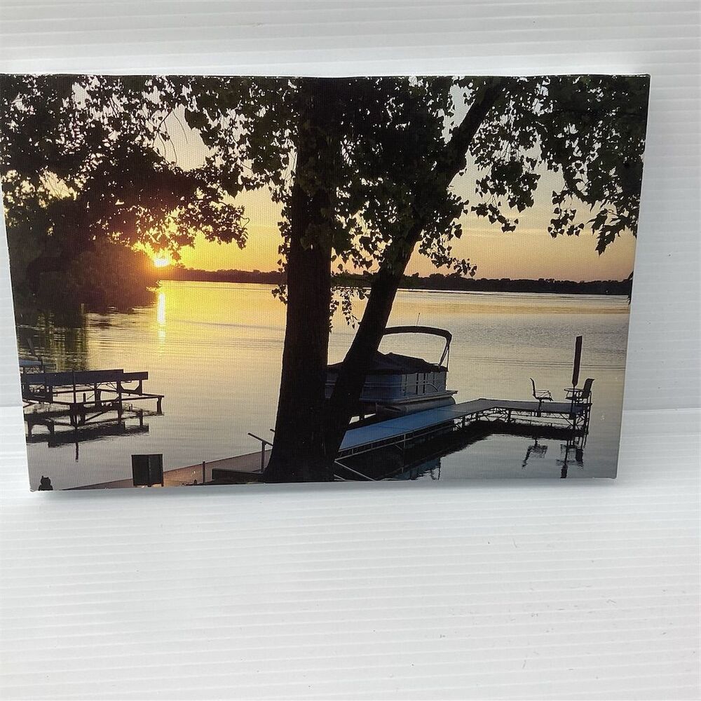 Sunset Lake View Canvas‎ Art.